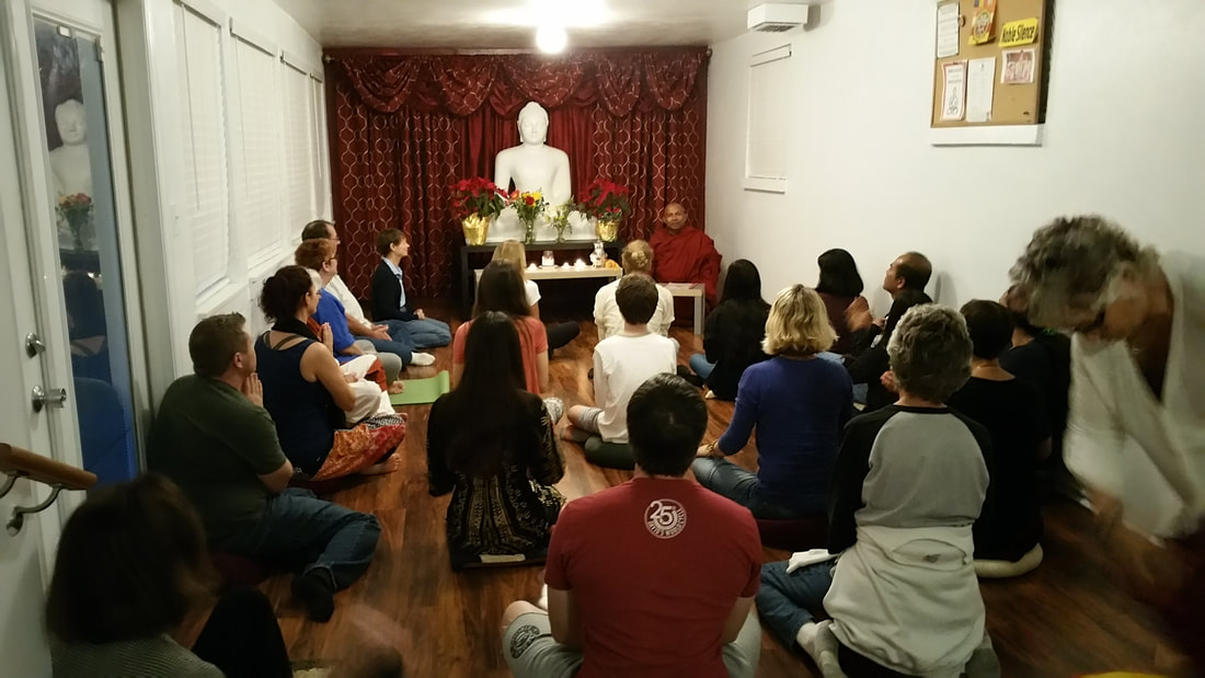 Meditators at the Dhamma Wheel Meditation Society